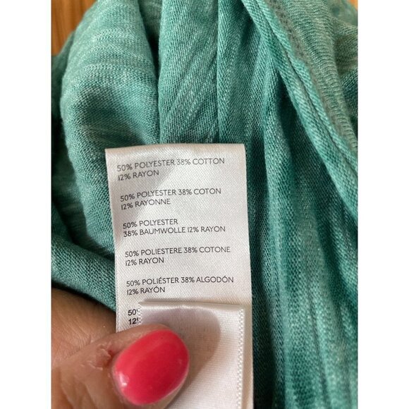 Free People We The Free Turquoise Knit Top Stretch Small Short Sleeve Blouse - Picture 6 of 8